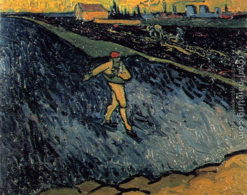 Vincent Van Gogh : The Sower Outskirts of Arles in the Background
